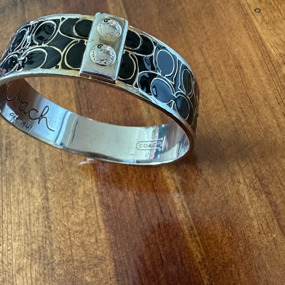 Coach Silver Bangle Bracelet